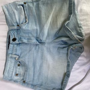 Light blue jean shorts